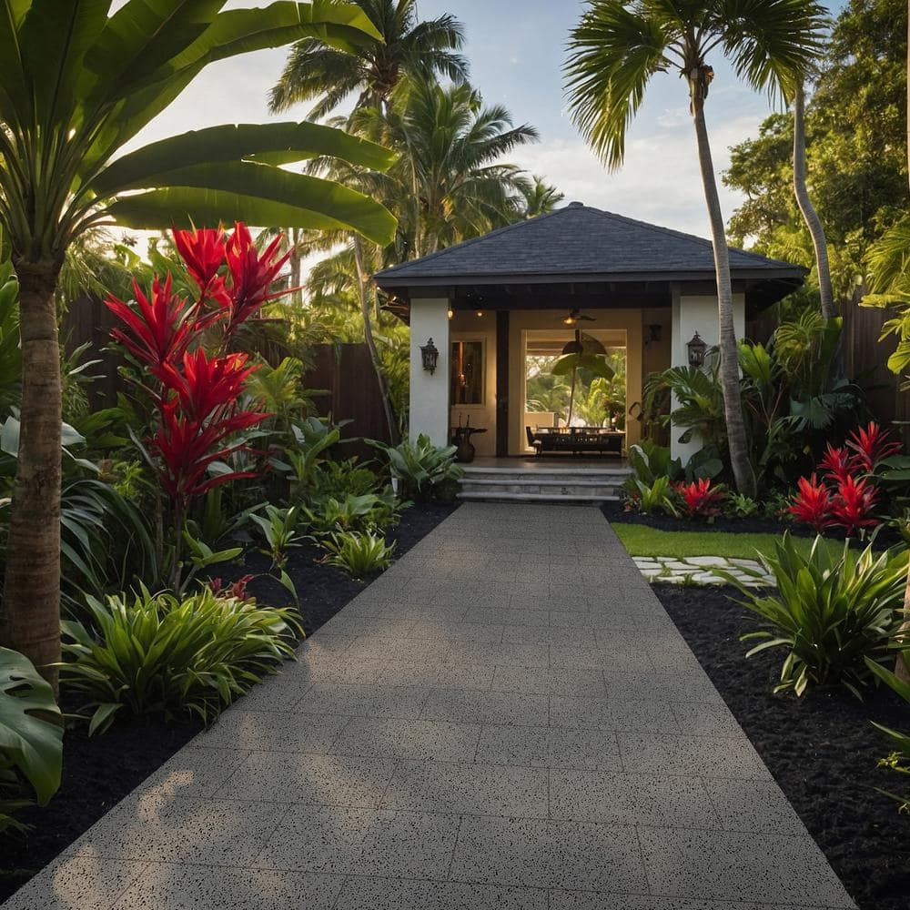 Lava Stone 12 in. x 24 in. Rough Honed Basalt Floor Tile Paver (2 sq. ft./Case) - Hercitys