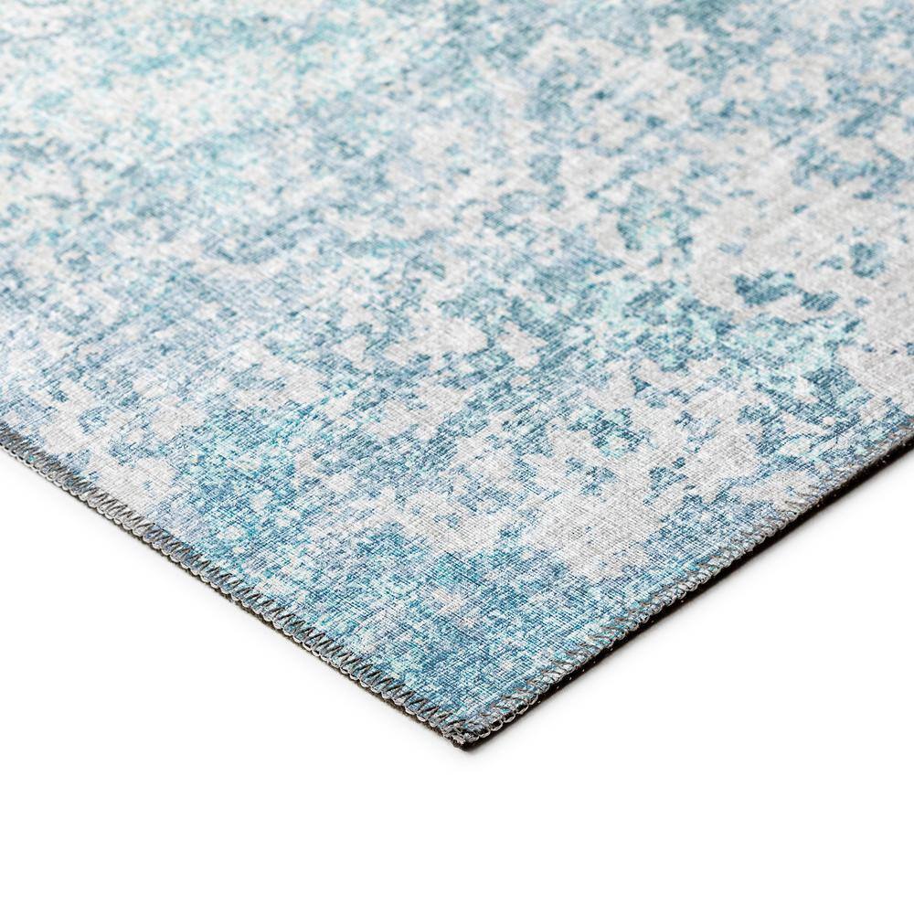 Rylee Blue 5 ft. x 7 ft. 6 in. Geometric Indoor/Outdoor Area Rug - Hercitys
