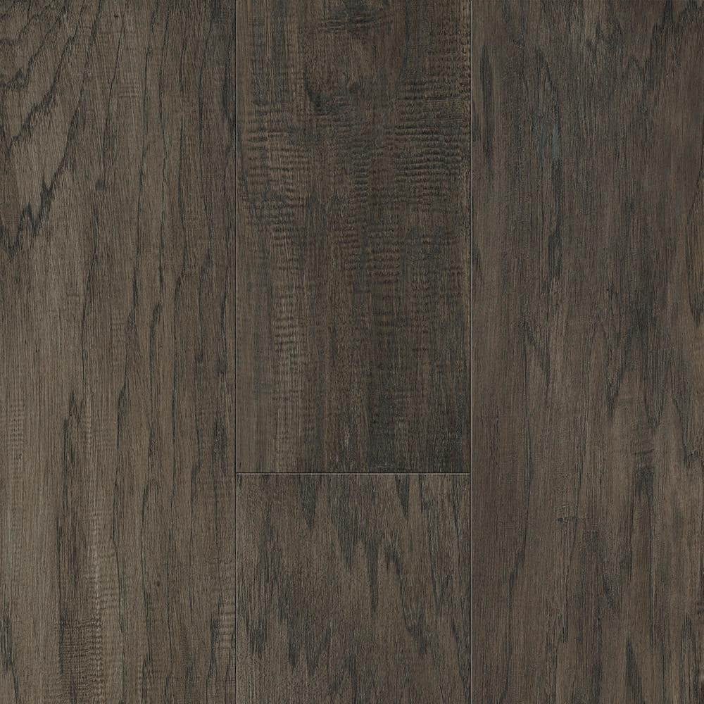 Drift Gray Hickory Hickory 1/4 in. T x 6.5 in. W Click Lock Wire Brushed Engineered Hardwood Flooring (21.7 sq.ft./case) - Hercitys