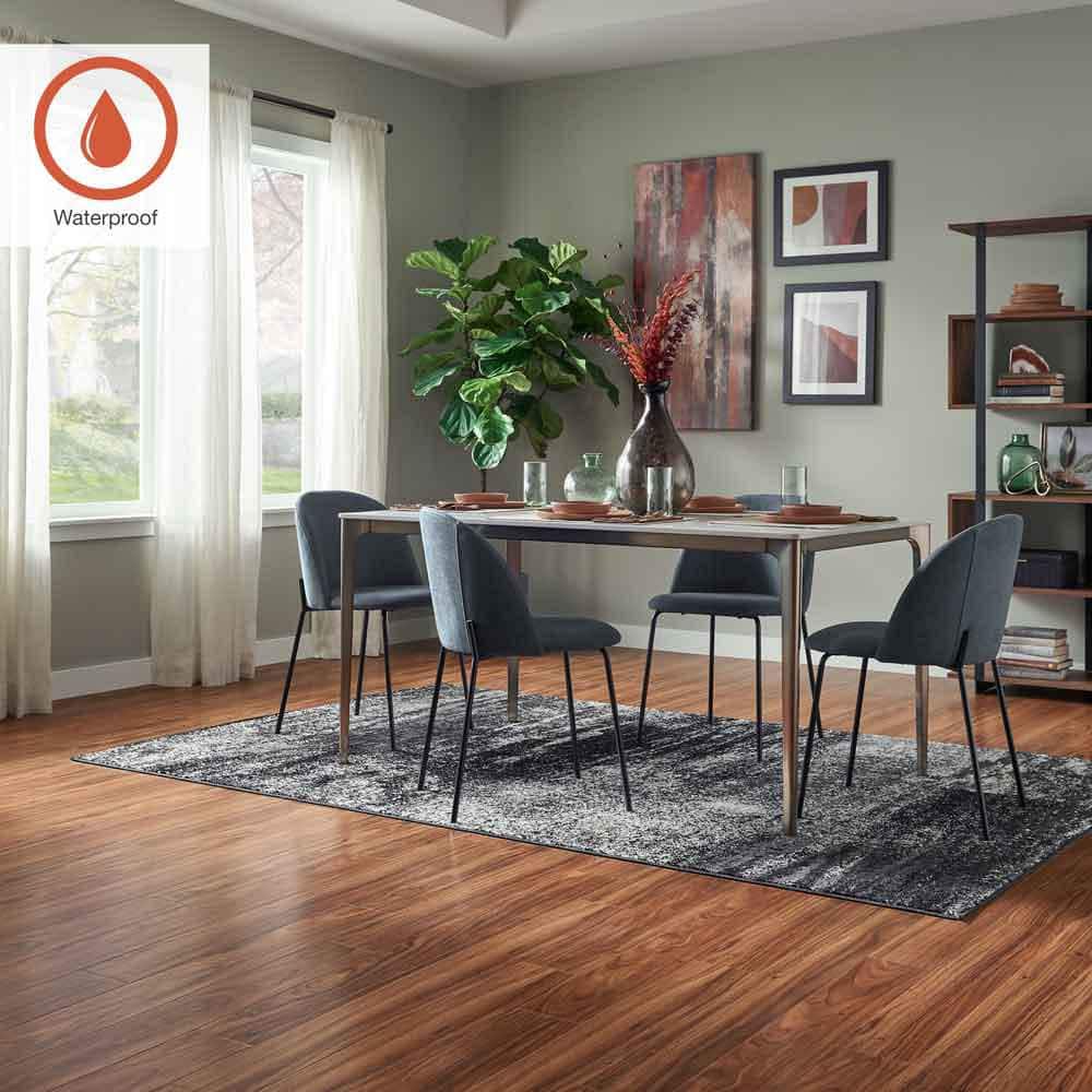 Outlast+ Paradise Jatoba 12 mm T x 5.2 in. W Waterproof Laminate Wood Flooring (13.74 sqft/case) - Hercitys