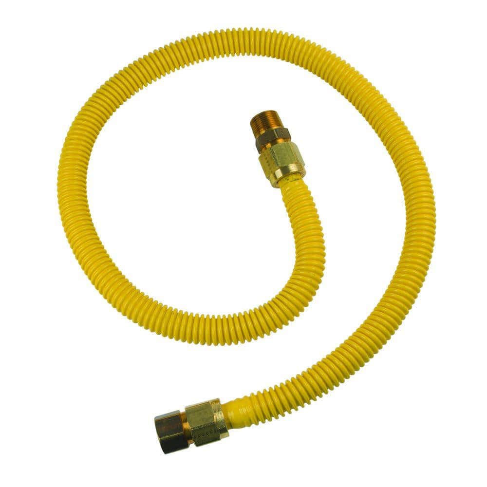 ProCoat 3/4 in. FIP x 3/4 in. MIP x 48 in. Stainless Steel Gas Connector 3/4 in. I.D. (215,000 BTU) - Hercitys