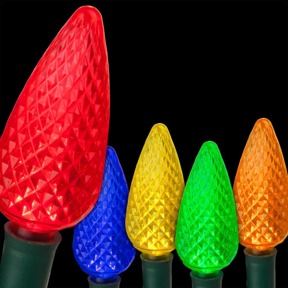 SuperBright 16 ft. 25-Light LED Multi-Color C9 String Light Set - Hercitys