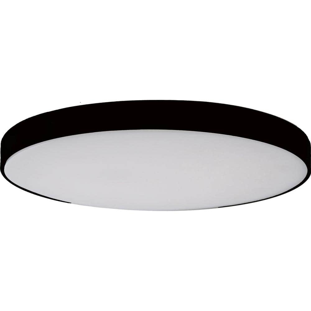 Convex 7 in. 1-Light Black LED Flush Mount - Hercitys