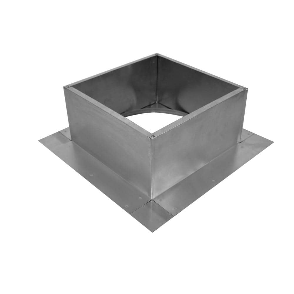 Box is 12 in. Wide x 12 in. Long x 6 in. High Aluminum Roof Curb - Hercitys