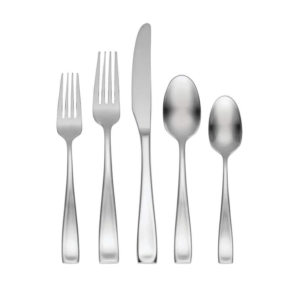 Satin Moda 65-Piece Silver 18/10-Stainless Steel Flatware Set (Service For 12) - Hercitys