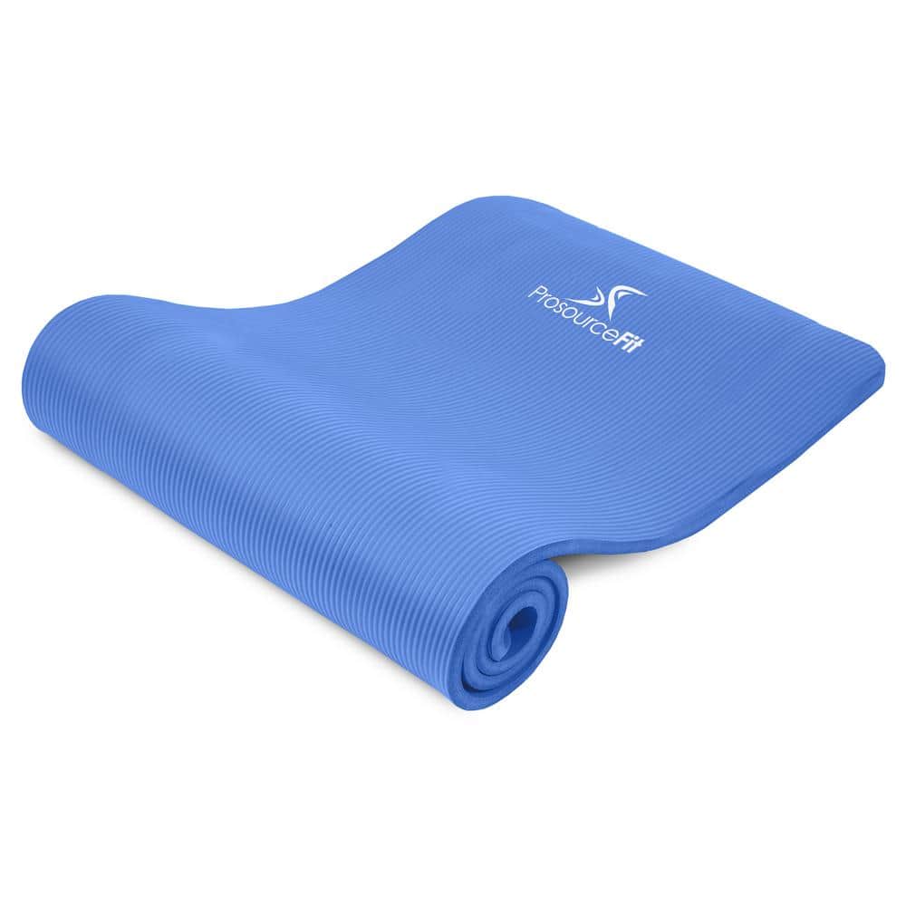 All Purpose Blue 71 in. L x 24 in. W x 0.5 in. T Thick Yoga and Pilates Exercise Mat Non Slip (11.83 sq. ft.) - Hercitys