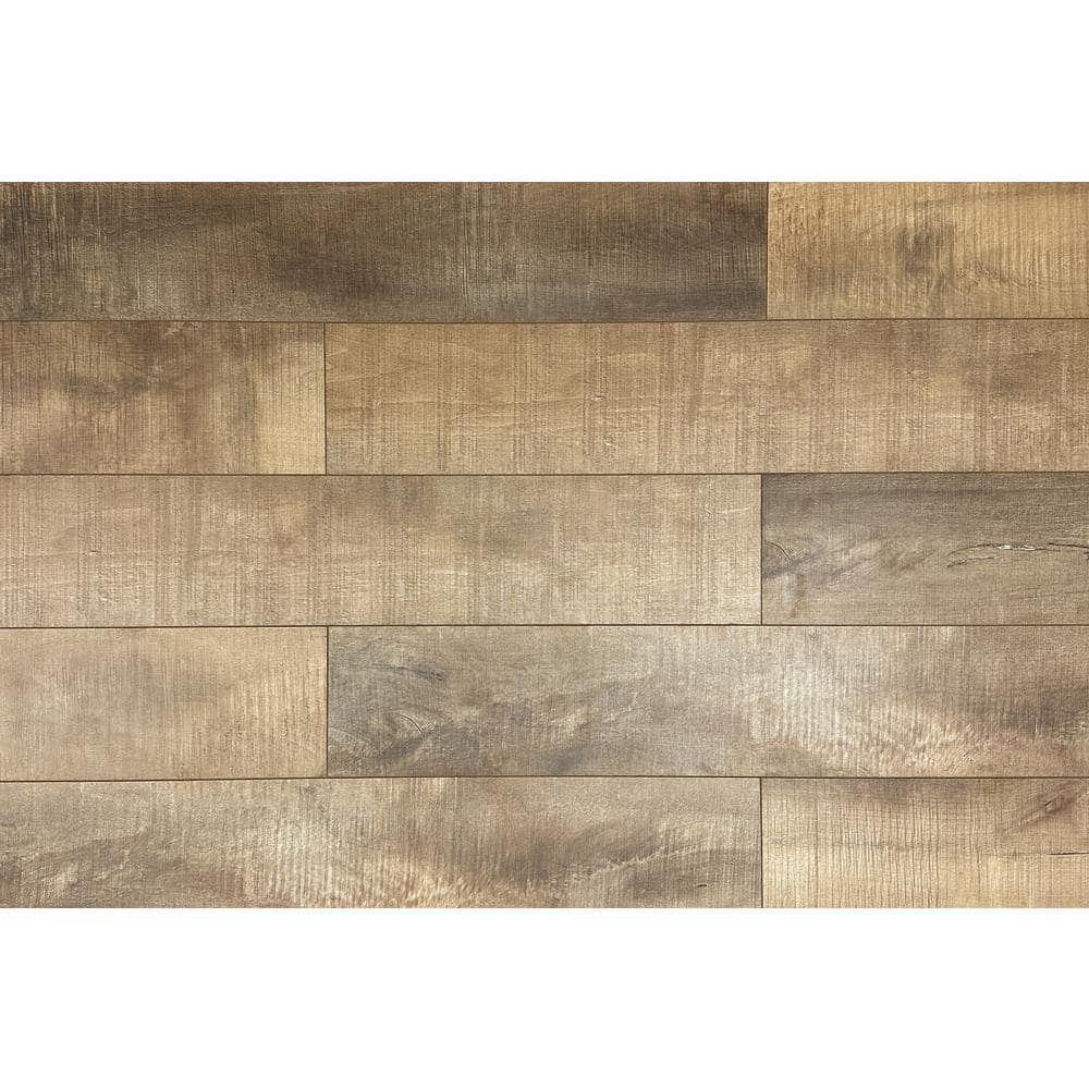 Summa Refined Brass 14 mm T x 7.75 in. W HDF Waterproof AC5 Click Lock Laminate Wood Flooring (23.09 sq. ft./case) - Hercitys