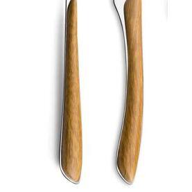 Eclat Nature Stainless Steel 18/0 Flatware Set, Brown, 24 Piece Service for 6 - Hercitys