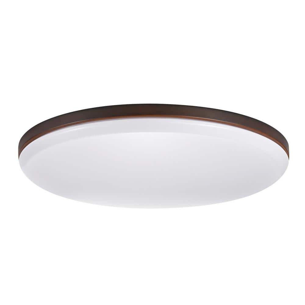 Ellington 28-Watt Dark Bronze Integrated LED Ceiling Flush Mount - Hercitys