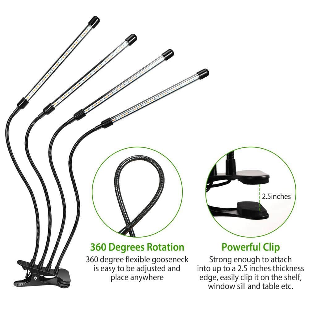 Grow Lights for Indoor Plants iMounTEK 80W 80 LEDs Plant Lights with Red Blue Full Spectrum 10 Dimmable Level - Hercitys