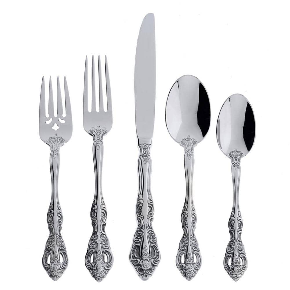 Michelangelo 20-Piece Silver 18/10-Stainless Steel Flatware Set (Service For 4) - Hercitys