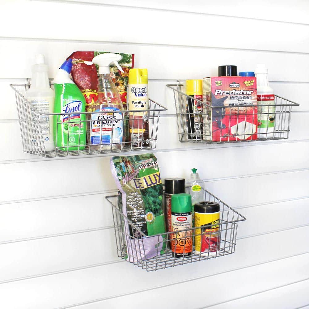 Slatwall Metal Basket (3-Pack) - Hercitys