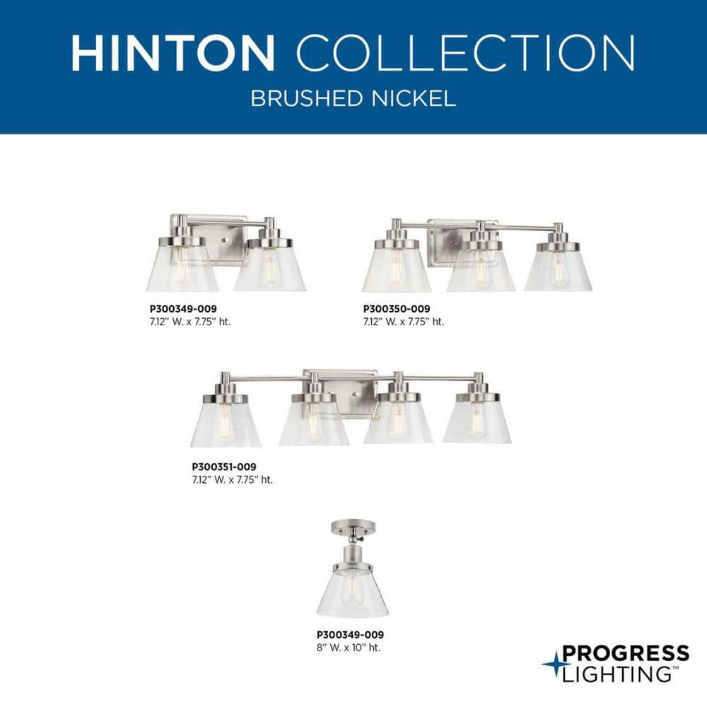 Hinton 1-Light Brushed Nickel Seeded Glass Industrial Flush Mount Ceiling Light - Hercitys