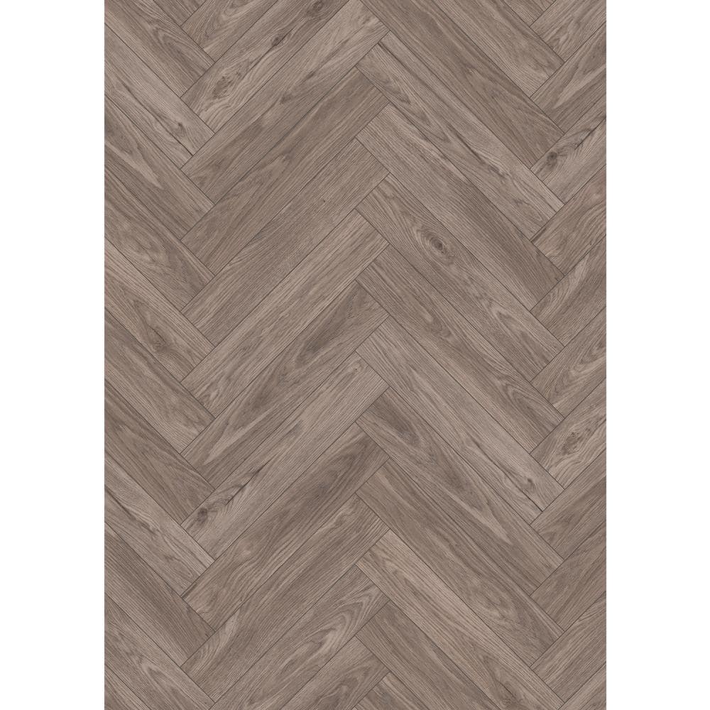 Twilight Sterling Oak Herringbone 8mm T x 4.96 in. W Water ResistantLaminate Wood Flooring (9.40 sq. ft./Case) - Hercitys