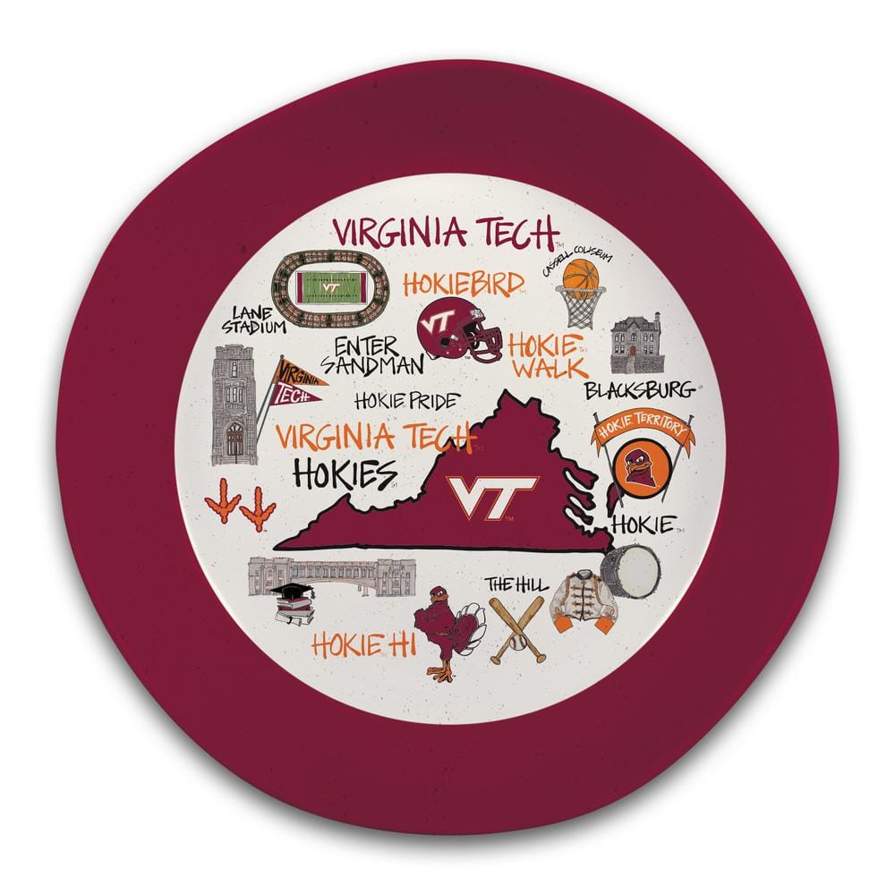 Virginia Tech 13.5 in. 64 fl. oz. Assorted Colors Melamine Serving Bowl - Hercitys