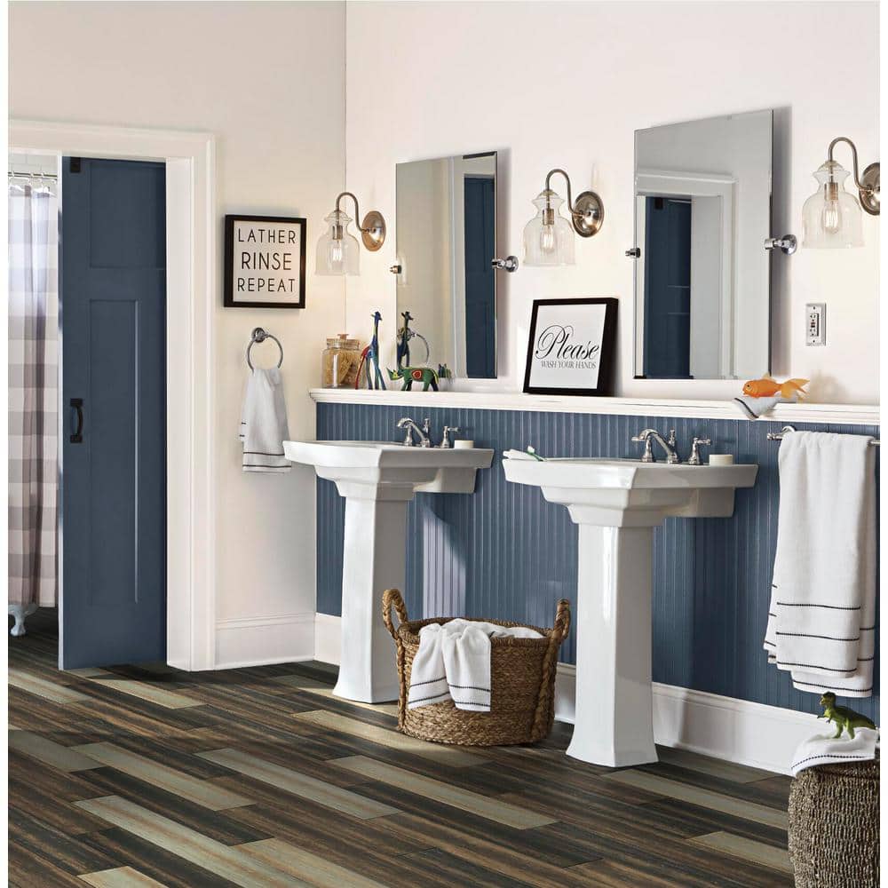 Gallaway 9/32 in. T x 5.1 in. W x 36.22 in. L Hand Scraped Click Lock Engineered Bamboo Flooring (15.5 sq.ft./case) - Hercitys