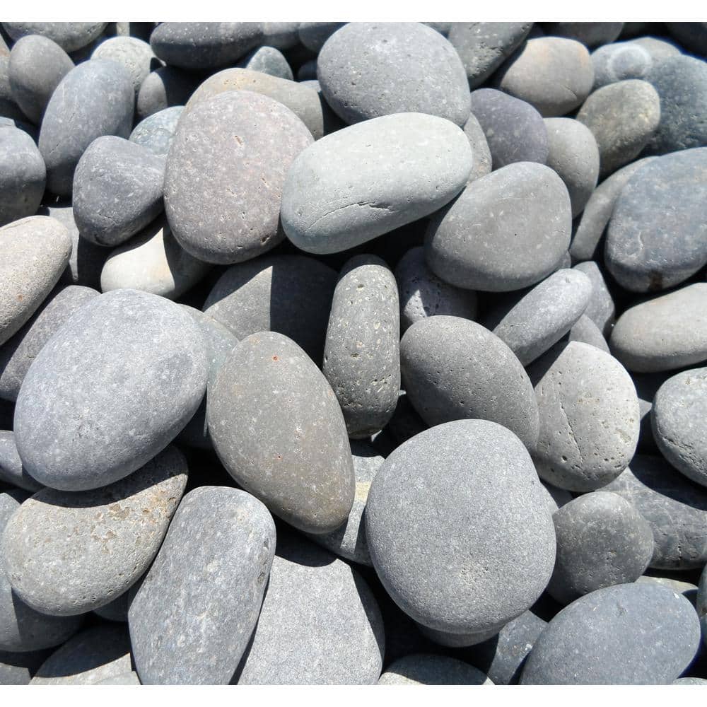 Rock Ranch 0.40 cu. ft. 30 lbs. 1 in. to 2 in. Black Mexican Beach Pebble - Hercitys