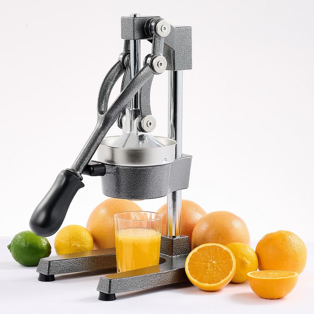 Stainless Steel Gray Hand Press Juicer Machine, Manual Citrus Juicer, Professional Squeezer and Crusher - Hercitys