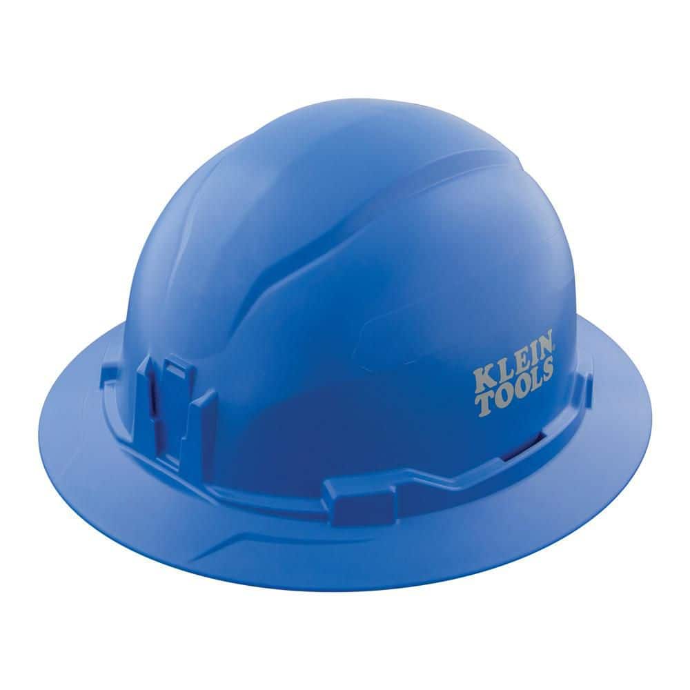 Blue Hard Hat, Non-Vented, Full Brim - Hercitys
