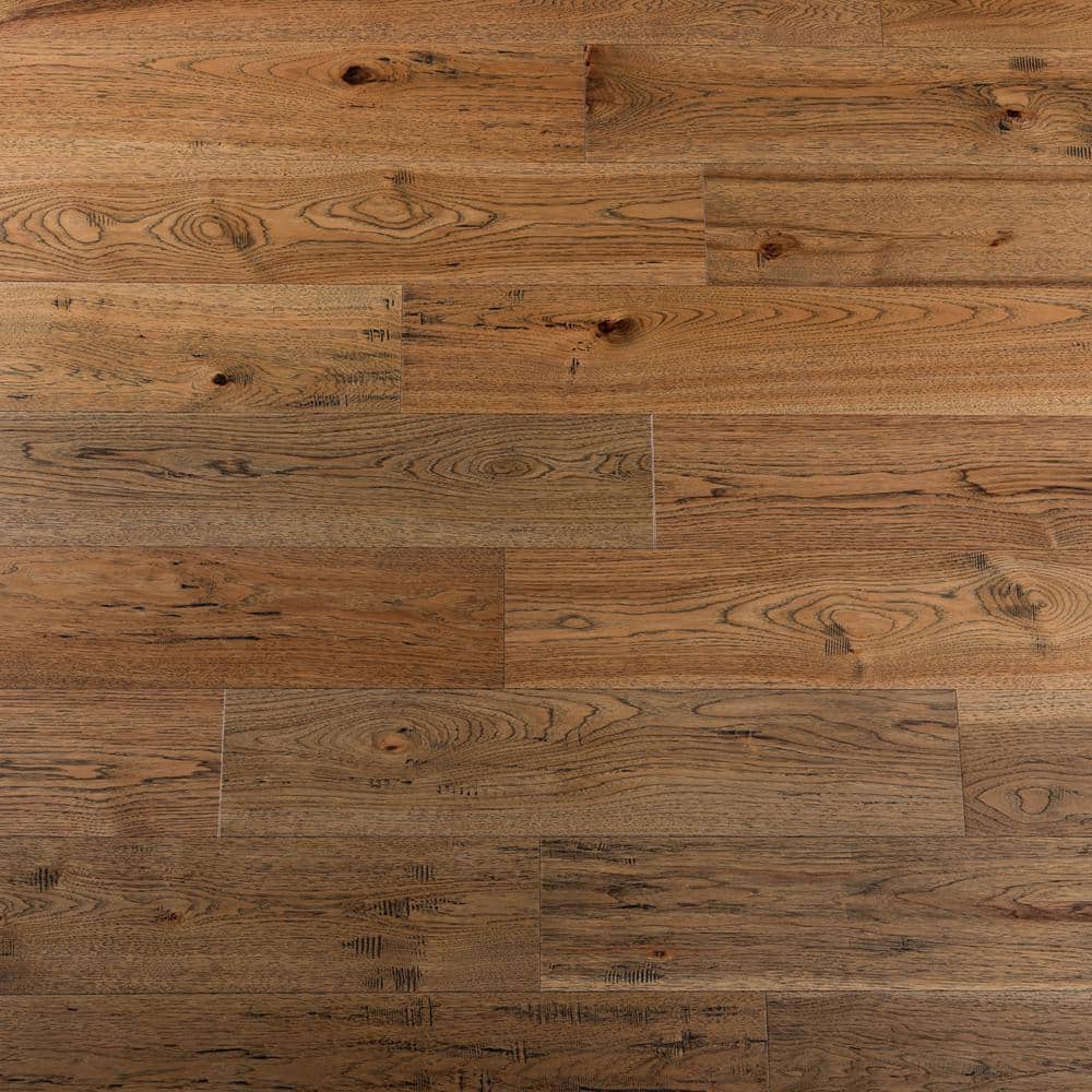 Heirloom Distressed Hickory 3/8 in. T x 7.5 in. W Click Lock Brushed Engineered Hardwood Flooring (19.43 sq.ft./case) - Hercitys