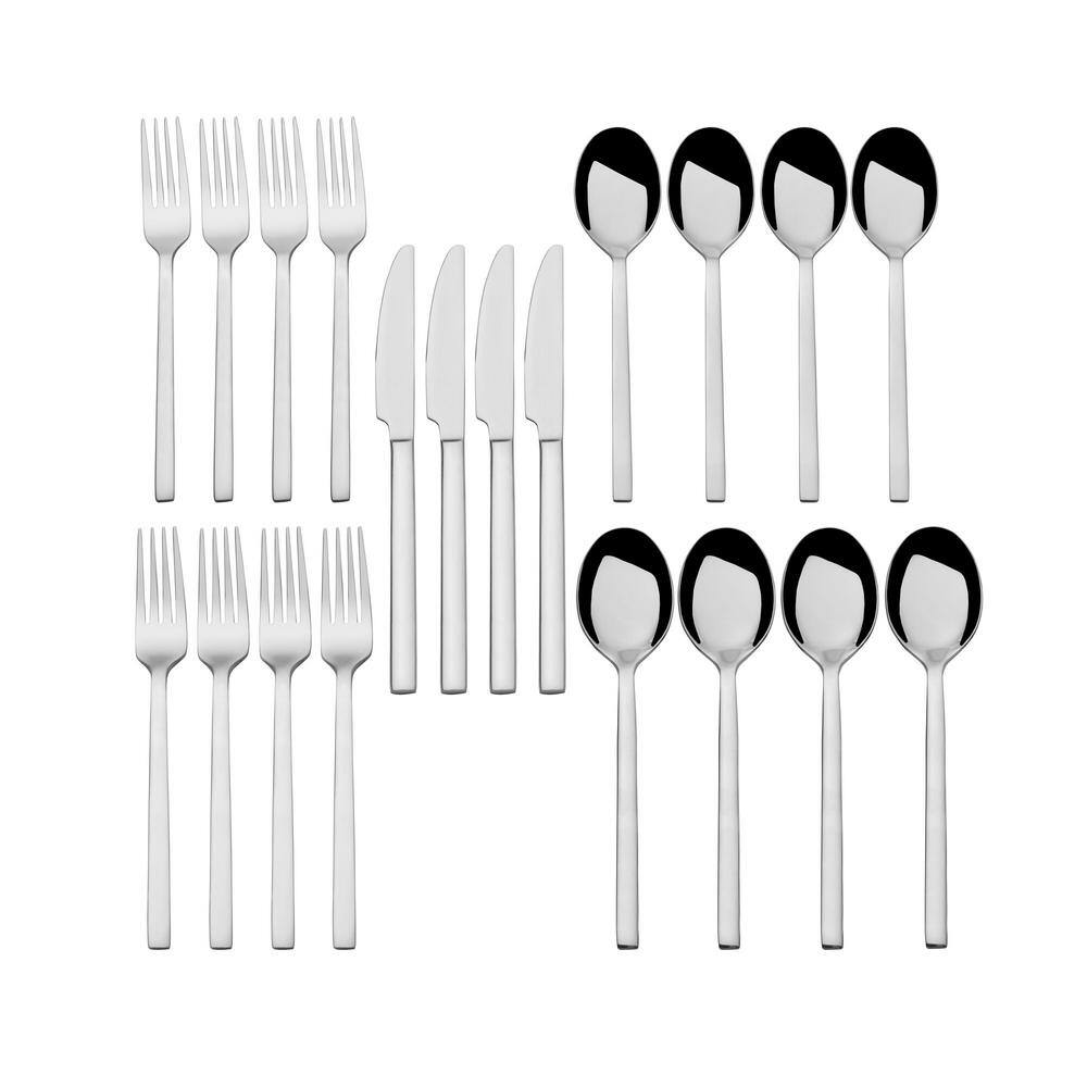 Paros 20-pc Flatware Set, Service for 4, Stainless Steel - Hercitys