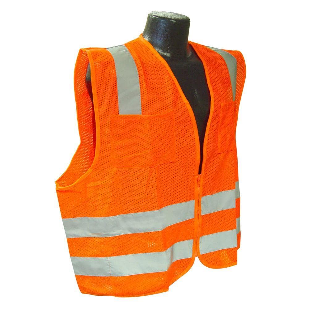 Std Class 2 2X-Large Orange Mesh Safety Vest - Hercitys