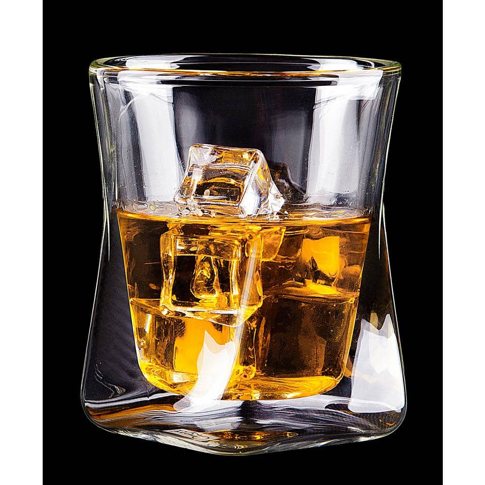 Moderna Artisan Series 10 oz. Double Wall Whiskey Glasses (Set of 2) - Hercitys