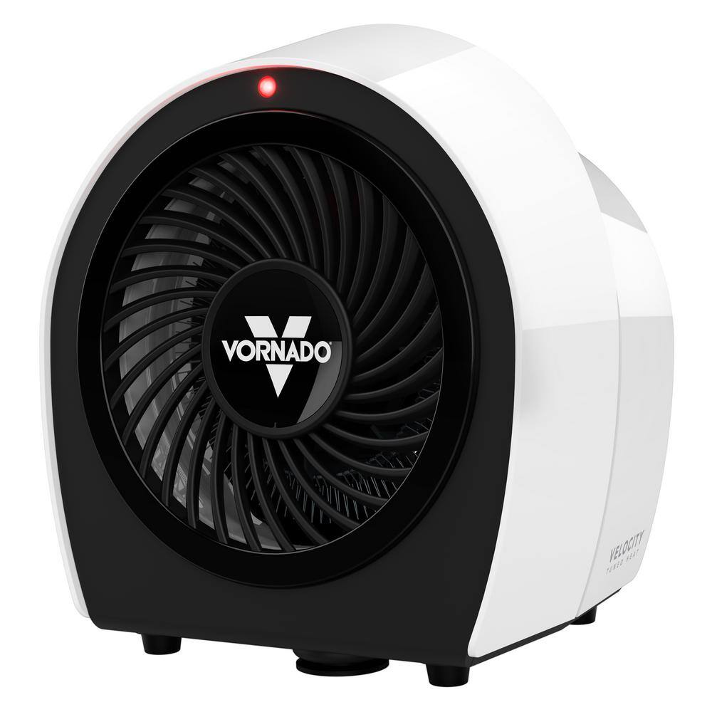 Velocity 1R 750-Watt 2559 BTU Personal Electric Space Heater with 2 Heat Settings and Advanced Safety Features, White - Hercitys