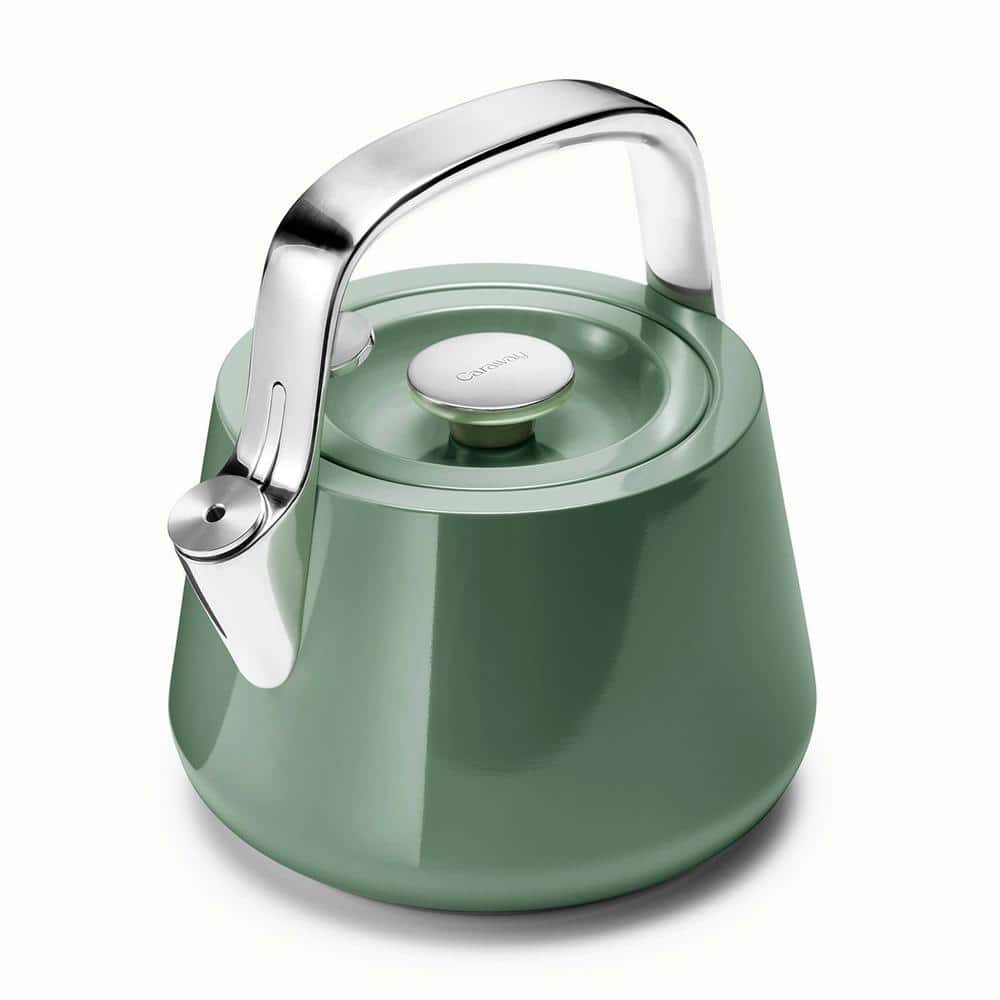 Stovetop Whistling Tea Kettle in Sage - Hercitys