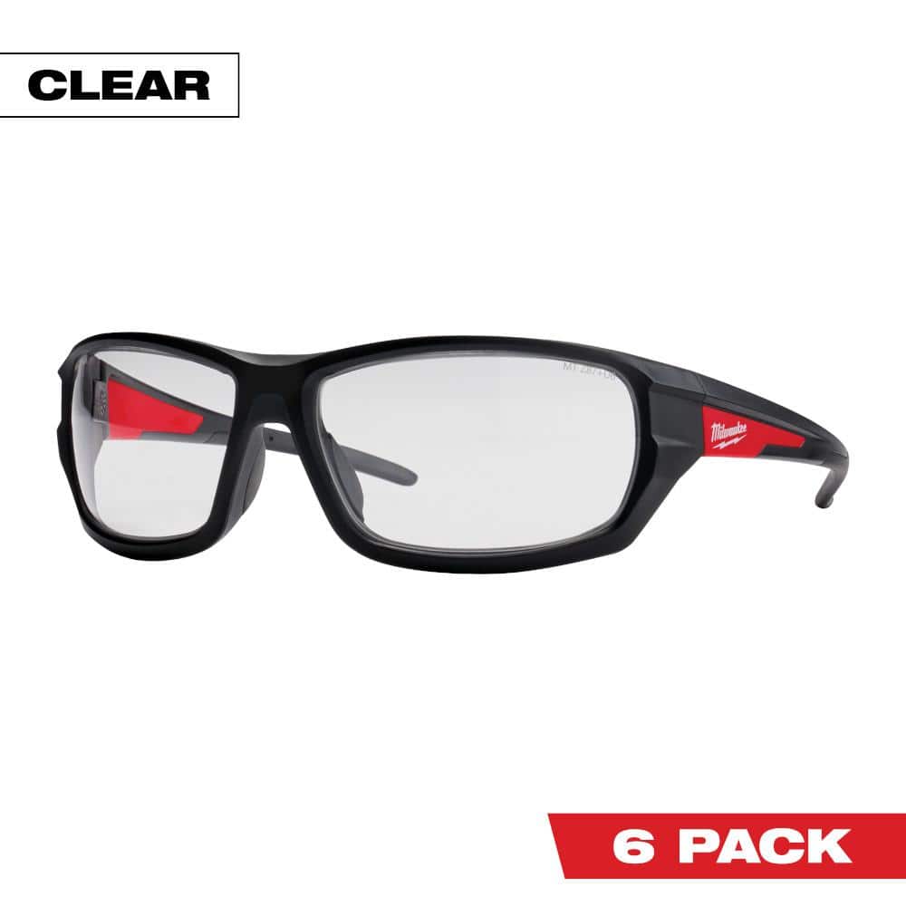 Performance Safety Glasses with Clear Fog-Free Lenses (6-Pack) - Hercitys