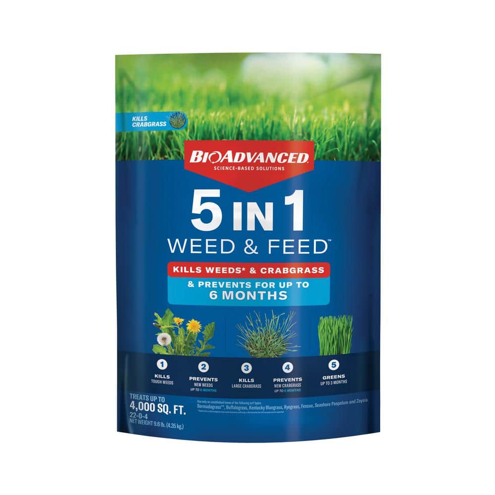 9.6 lbs. Granules 5-In-1 Weed and Feed for Northern Lawns - Hercitys