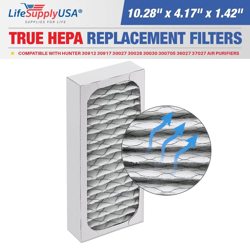 True HEPA Filter Replacement Compatible with Hunter 30912 30917 30027 30028 30030 300705 36027 37027 Air Purifier - Hercitys