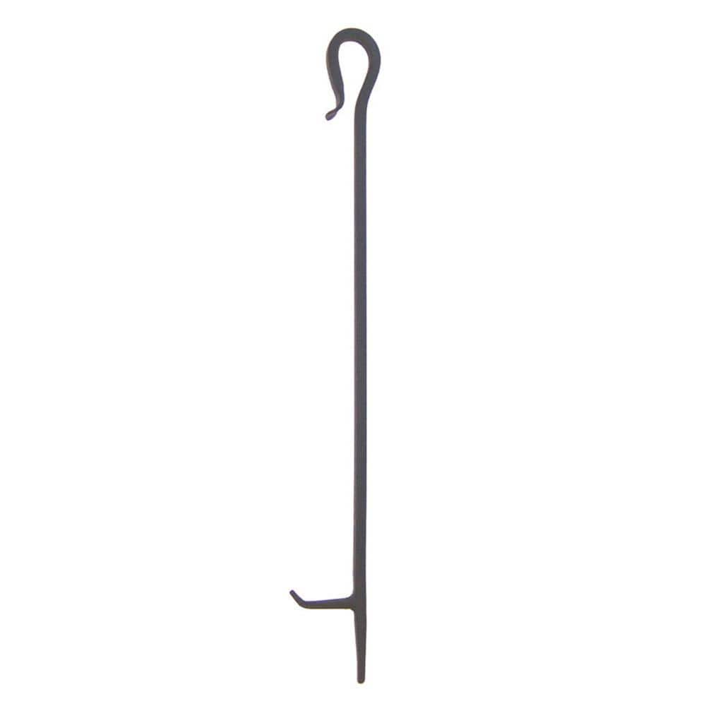 Shepherd’s Hook 28 in. Tall Fireplace Poker Tool, Graphite - Hercitys