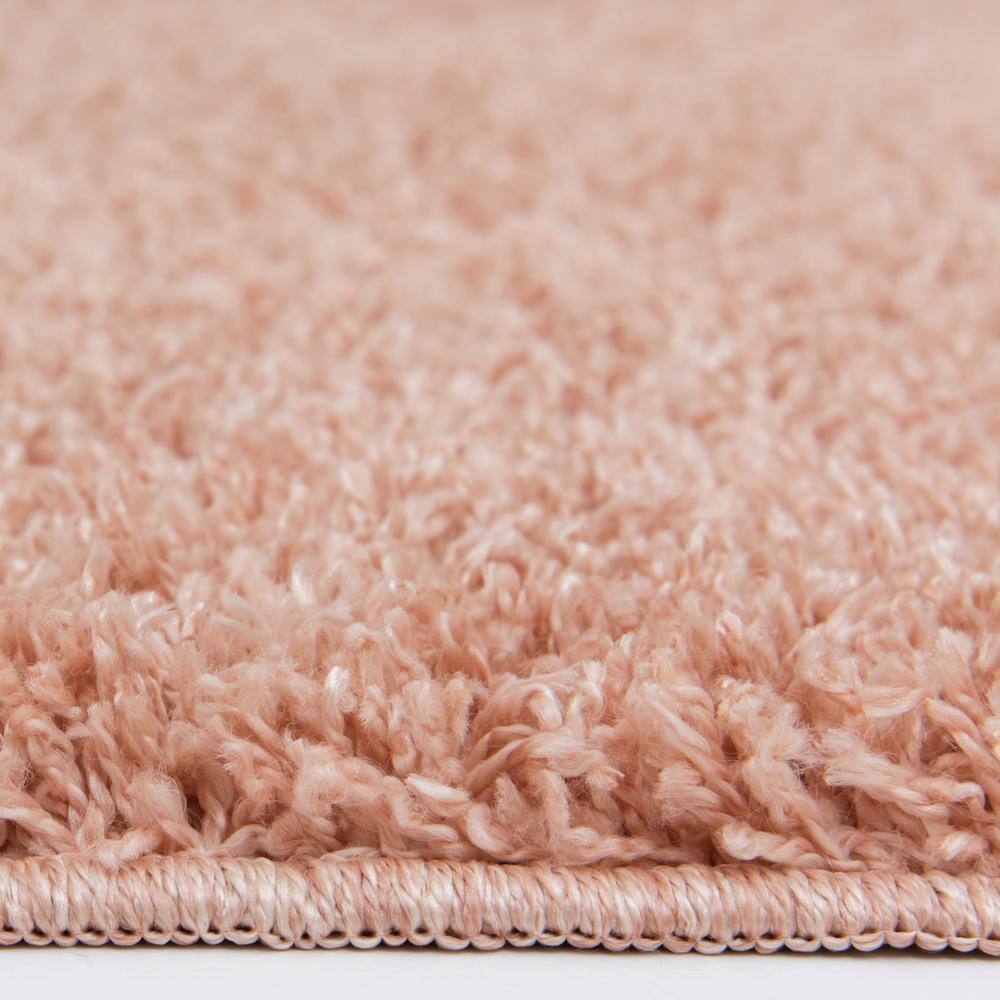 Blush Shag 5 ft. x 7 ft. Solid Polypropylene Area Rug - Hercitys