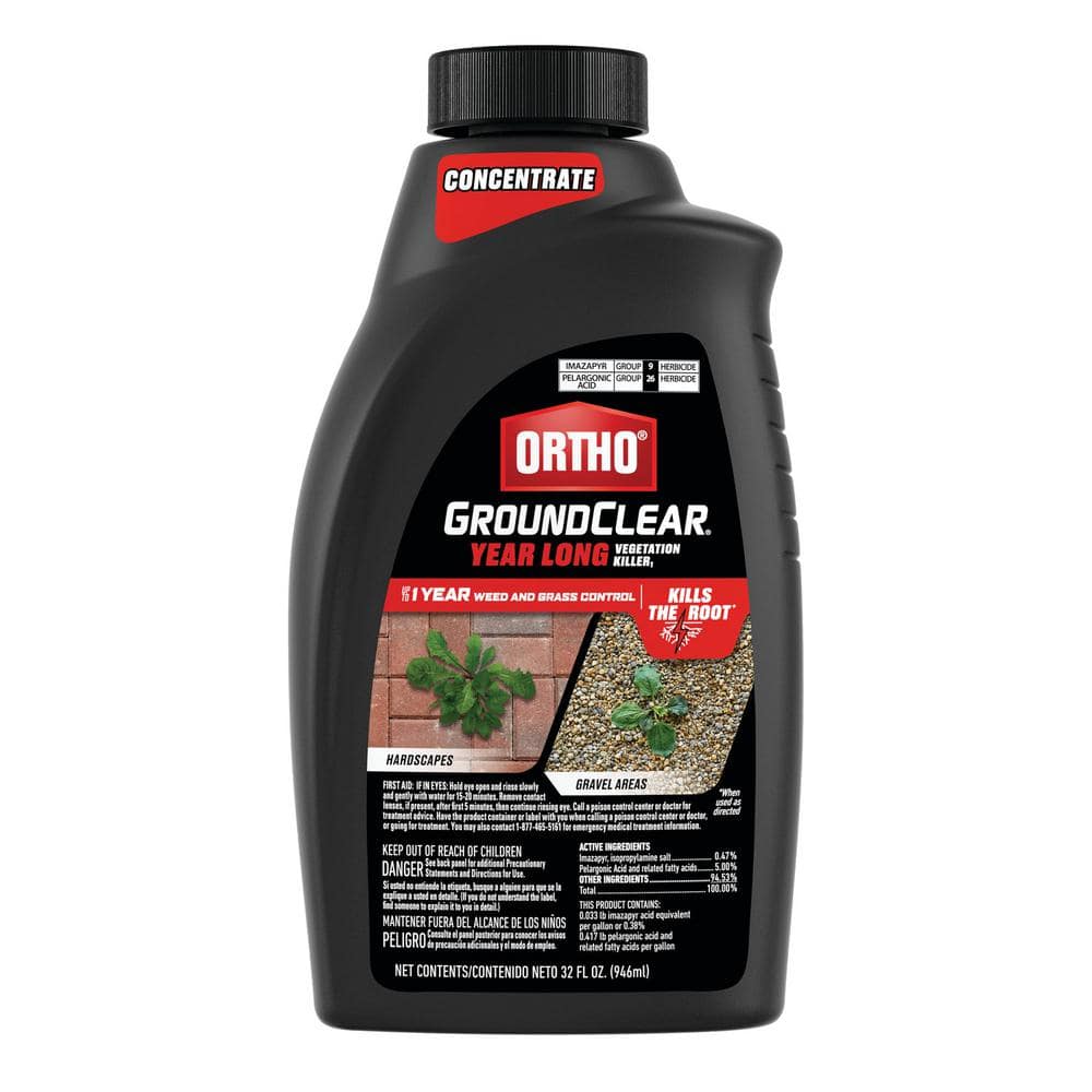 GroundClear 32 oz. Year Long Vegetation Killer1, Concentrate, Kills Tough Weeds and Prevents Re-Growth Up to 1 Year - Hercitys