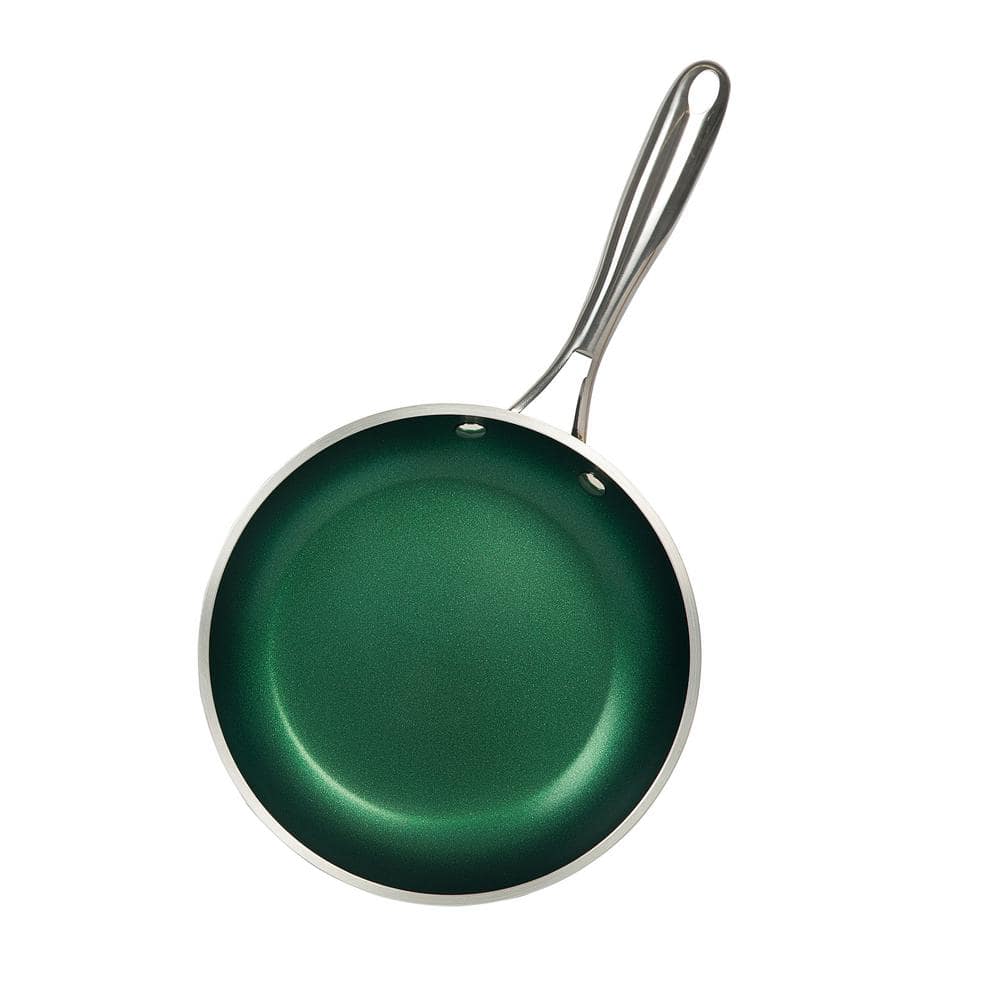 Emerald Green 12 in. Aluminum Ultra-Durable Triple Layer Non-Stick Frying Pan - Hercitys