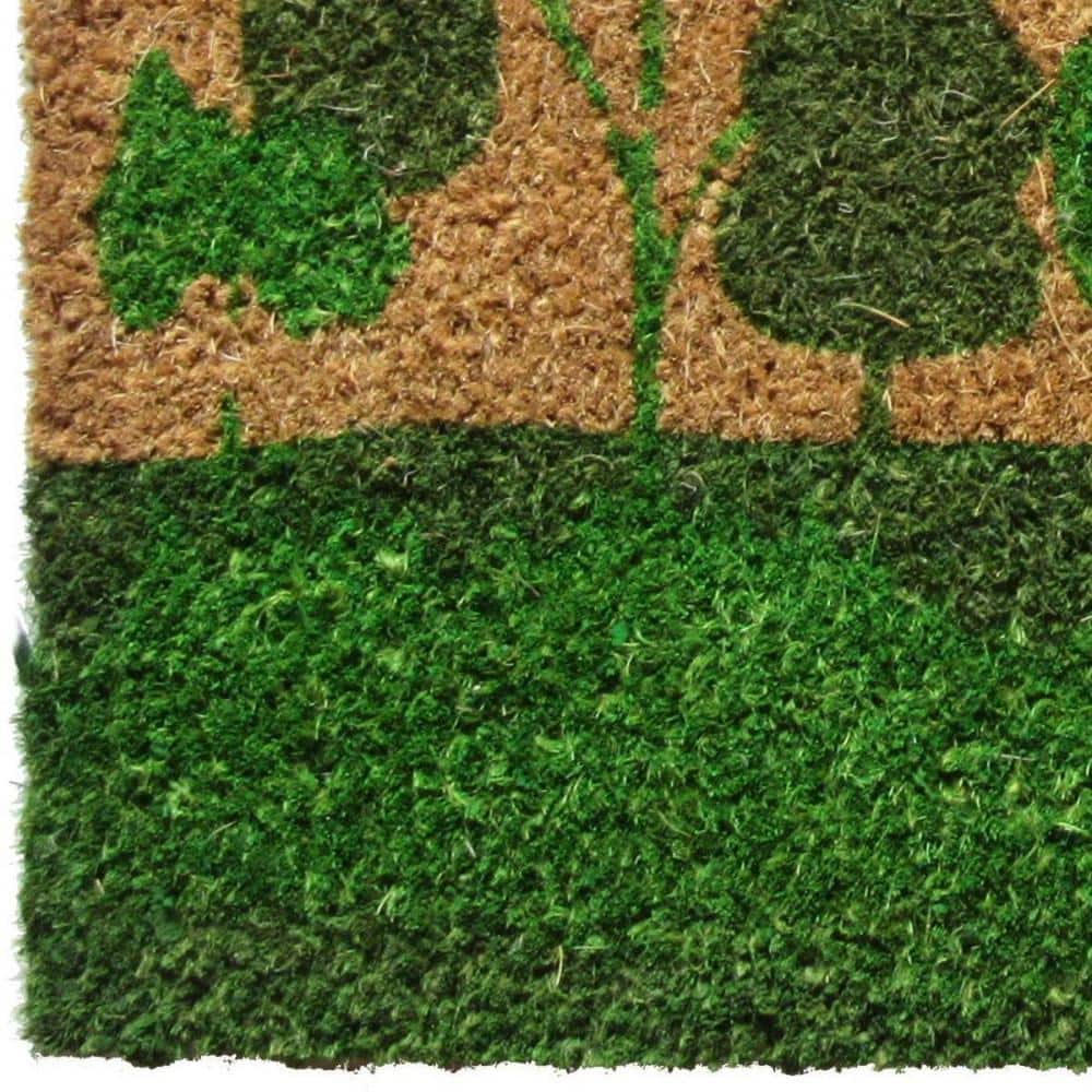 Multi-Colored 30 in. x 18 in. Coir Non-Slip Indoor/Outdoor Door Mat - Hercitys