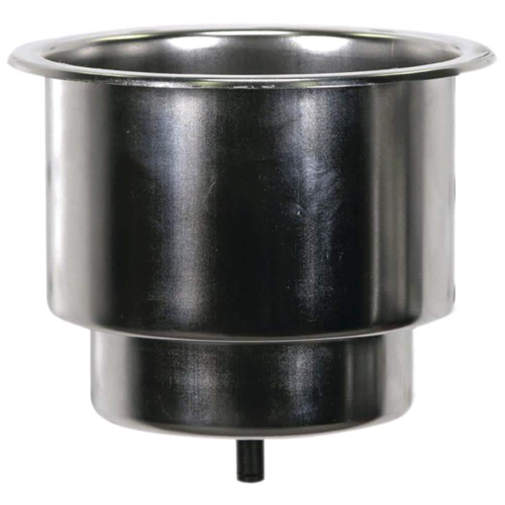 Stainless Steel Flush Drink Holder – 3-7/8 in. Cutout, 2-1/4 in. to 3-1/8 in. Depth - Hercitys