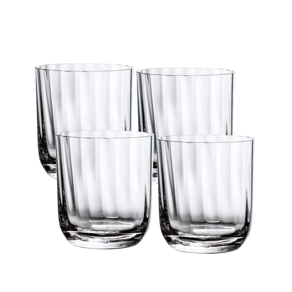6.75 oz. Rose Garden Clear Glass Tumbler Set (Set of 4) - Hercitys