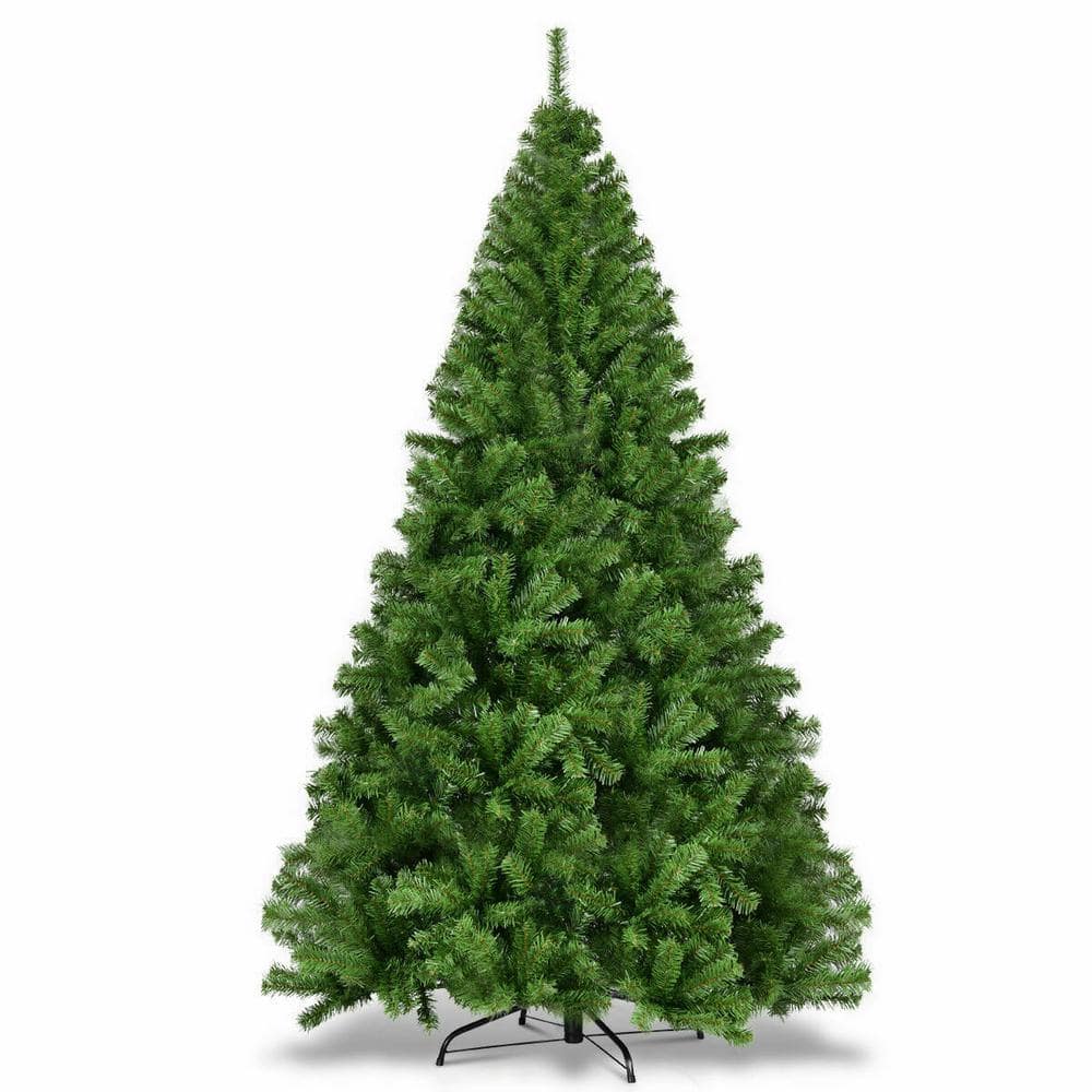 7.5 ft. Green Unlit Hinged Artificial Christmas Tree Pine Tree with 1346 Tips - Hercitys