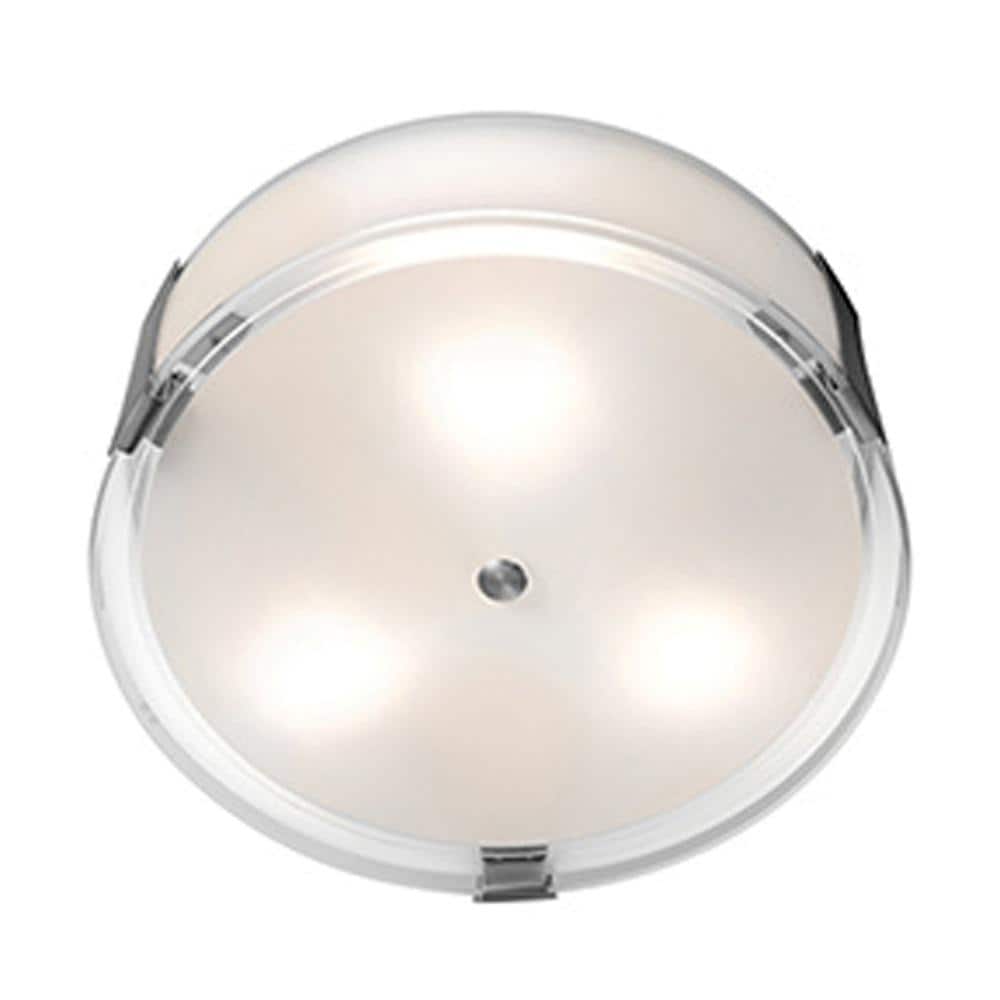 Tara 14 in. 3-Light Brushed Steel Flush Mount - Hercitys