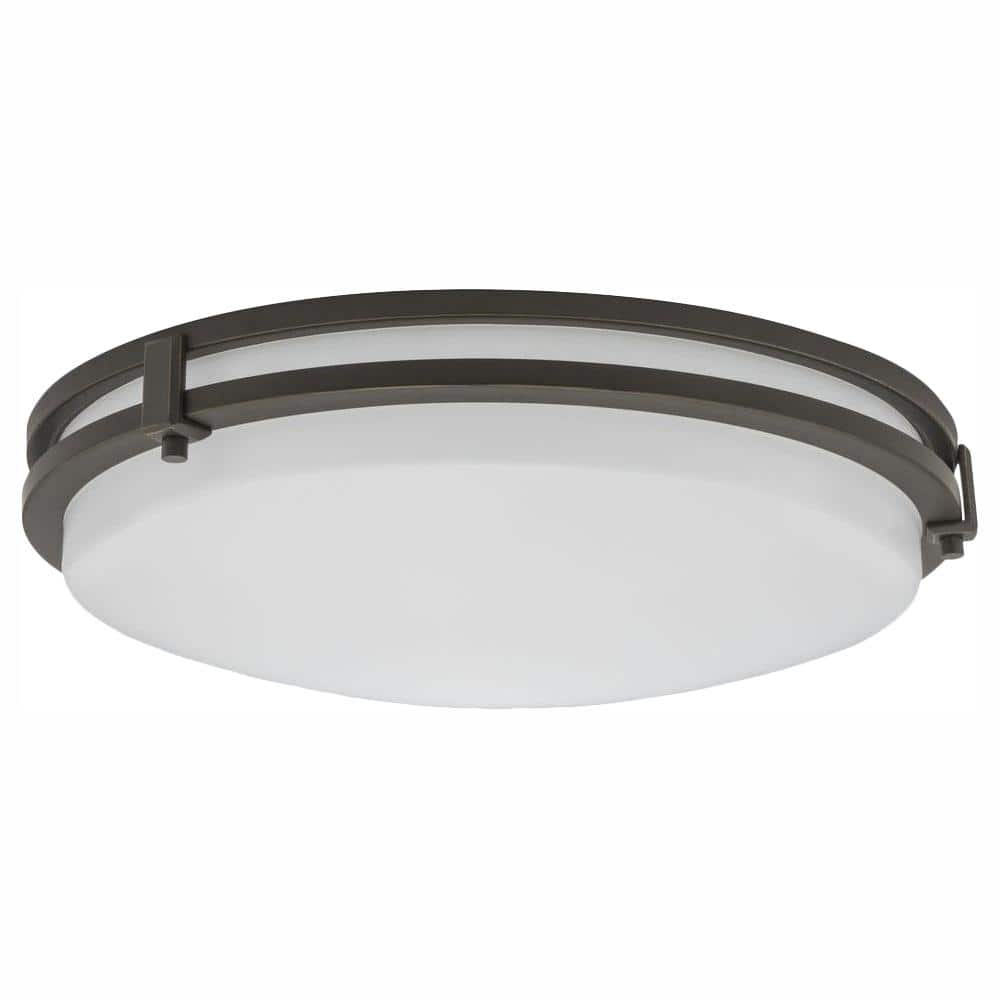 Saturn 16-Watt Antique Bronze Integrated LED Flush Mount - Hercitys