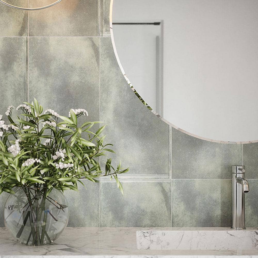 Grande Azulado Rustico 10 in. x 20 in. Subway Gloss Ceramic Wall Tile (10.76 sq. ft./Case) - Hercitys