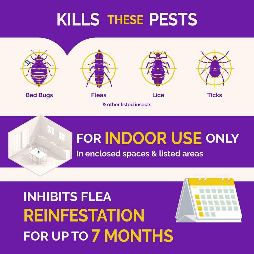 Bed Bug and Flea Killer Aerosol Fogger (3-Count) - Hercitys