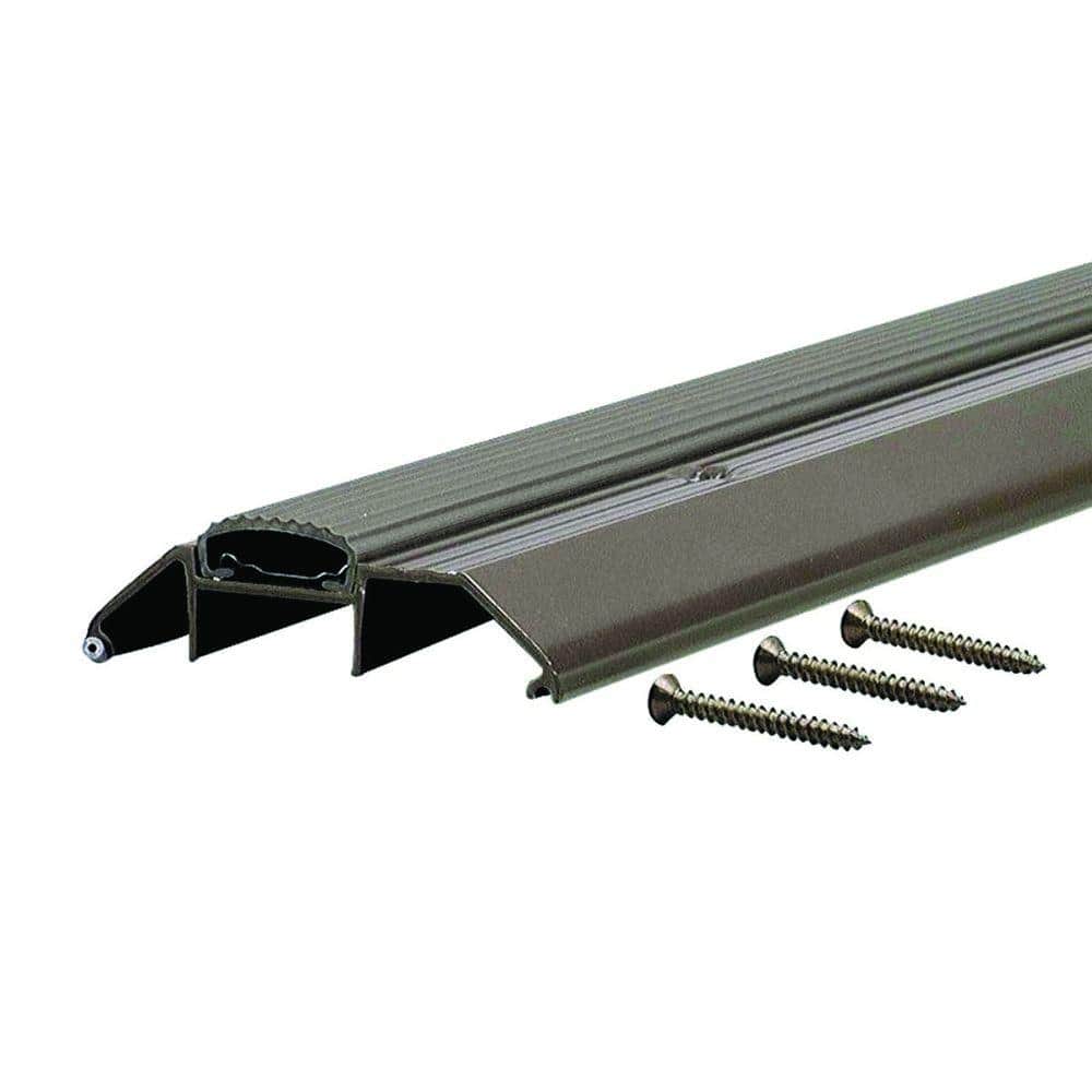 Deluxe High 3-3/4 in. x 96 in. Bronze Aluminum Threshold with Vinyl Seal - Hercitys