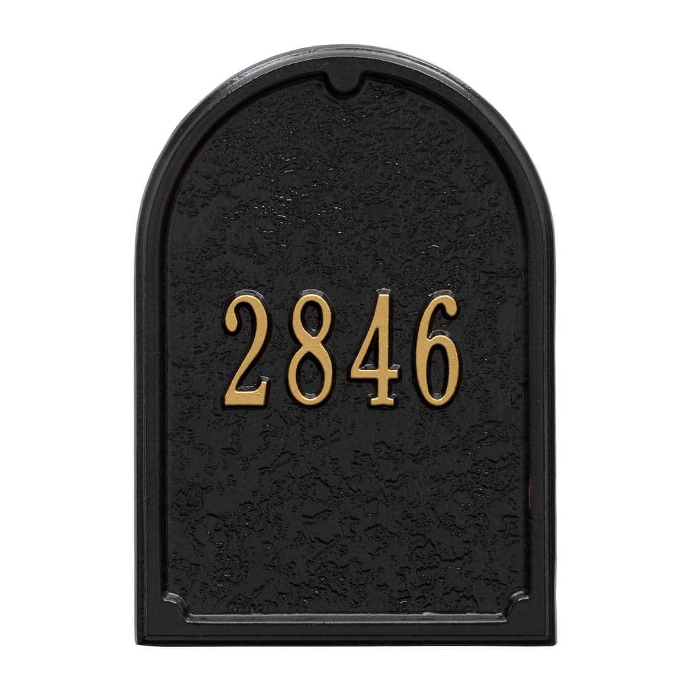 Mailbox Door Panel in Black/Gold - Hercitys