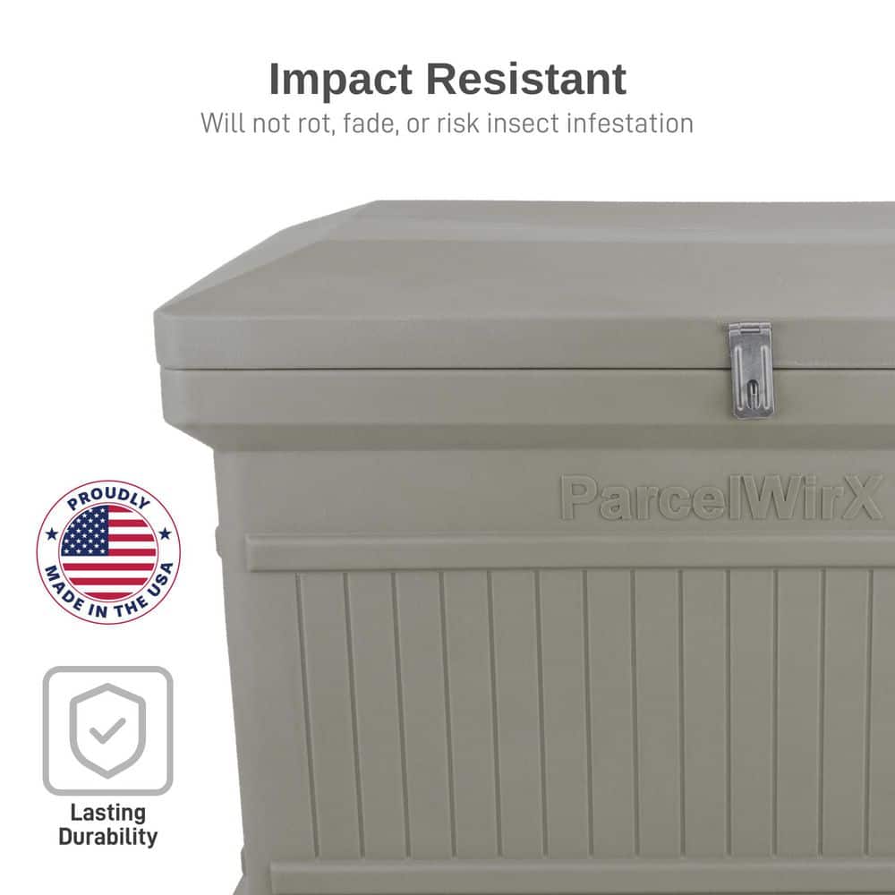 ParcelWirx Prestige Pewter Horizontal Lockable Package Delivery Box - Hercitys