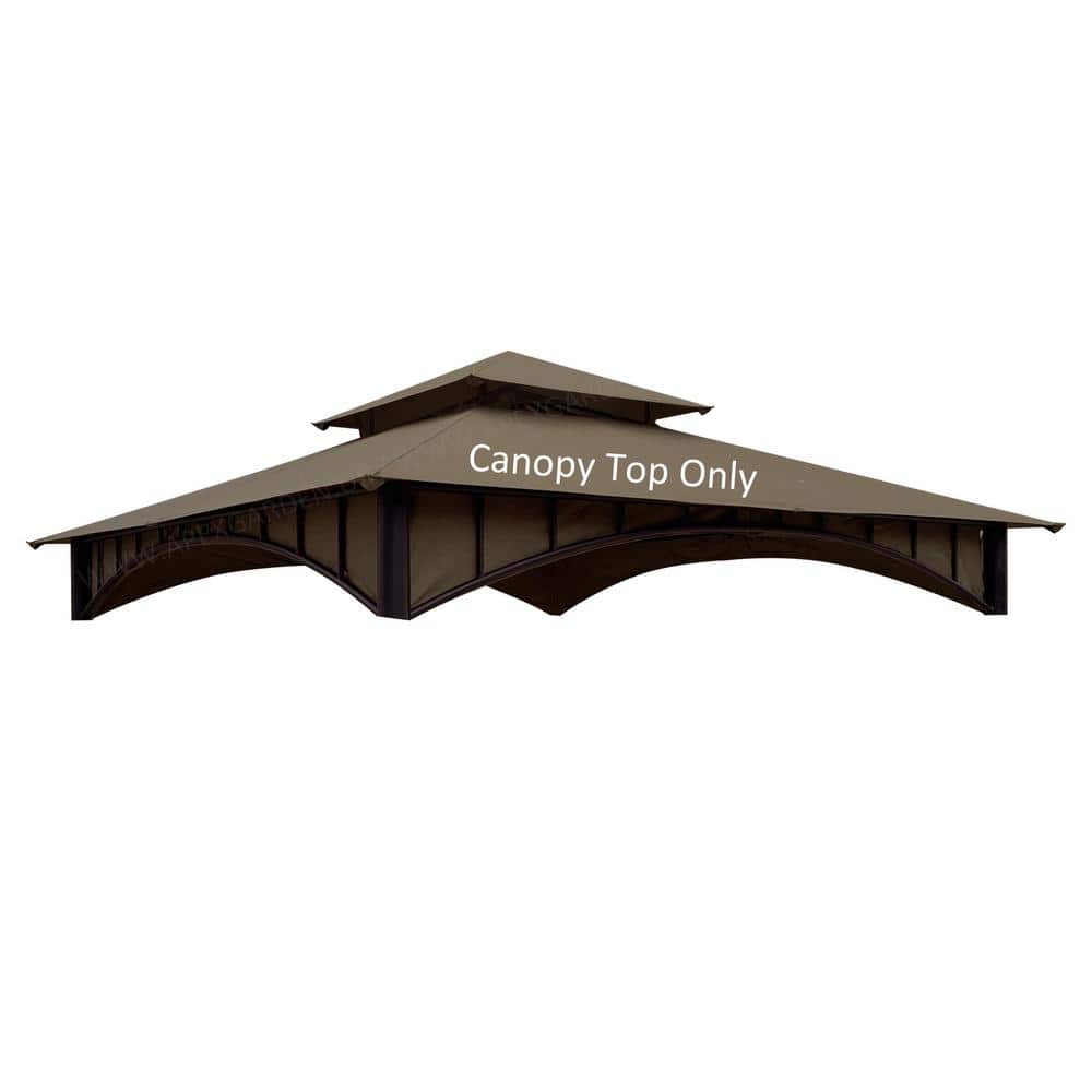 Replacement Canopy Top for Model #D-GZ136PST-N Summer Breeze Soft Top 10 ft. x 10 ft. 2-Tier Gazebo Tan - Hercitys