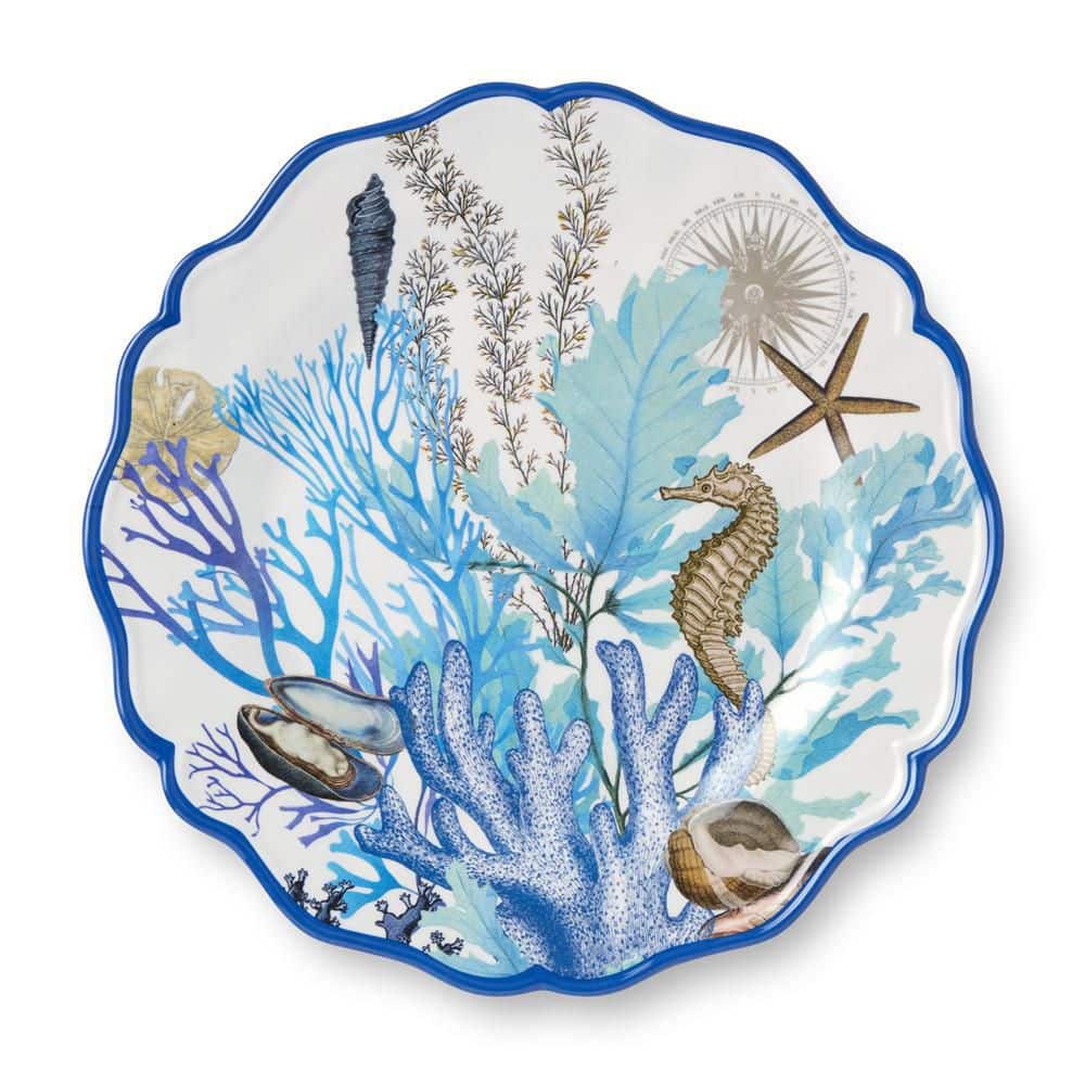 Blue Lagoon Melamine Dinner Plate (Set of 4) - Hercitys