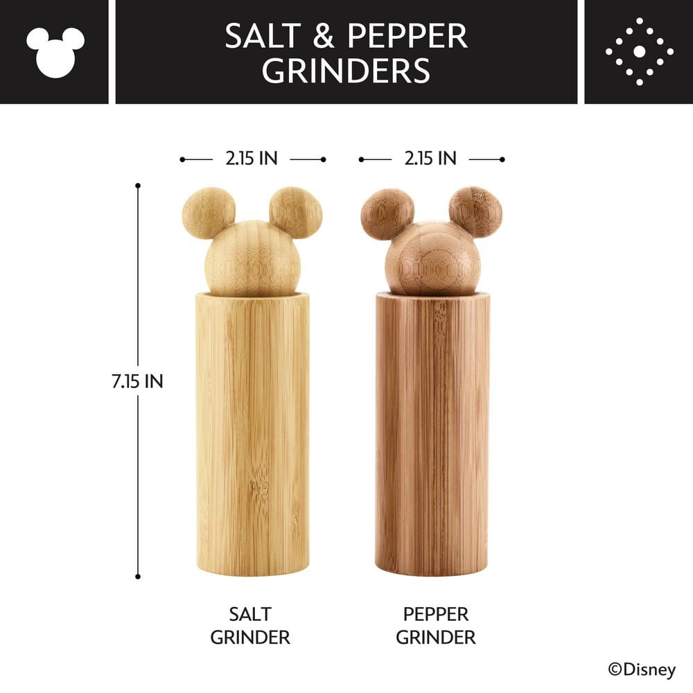Monochrome Bamboo Salt and Pepper Grinders - Hercitys
